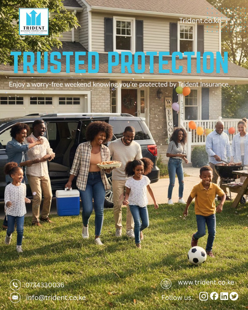 tridentIns's tweet image. Weekends are for family, laughter, and memories—not worries. Let Trident Insurance handle the risks, while you enjoy the moments that matter.🩵
#WorryFreeWeekend #TridentCares #TridentInsurance #PeaceOfMind #ReliableProtection