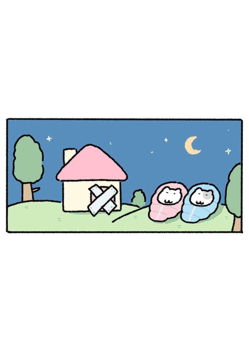 今日は外で寝ようか…！！