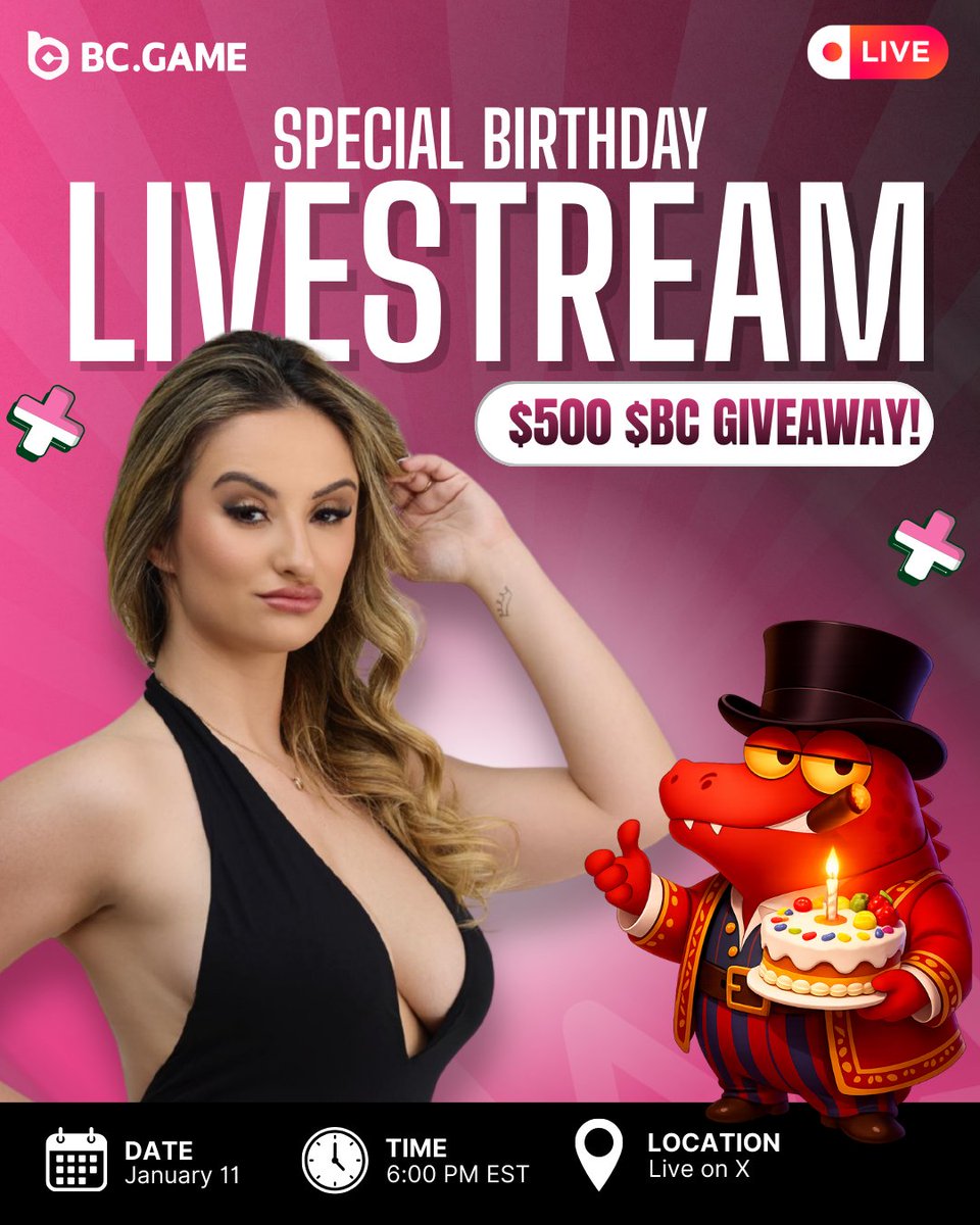 Huge Giveaway on My Special Birthday Livestream $500 in $BC 👑🥂

You already know this, but you’re all part of my life and the people I want to celebrate with. 

I’m bringing the party here so we can do it together.

RT, Join and be ready