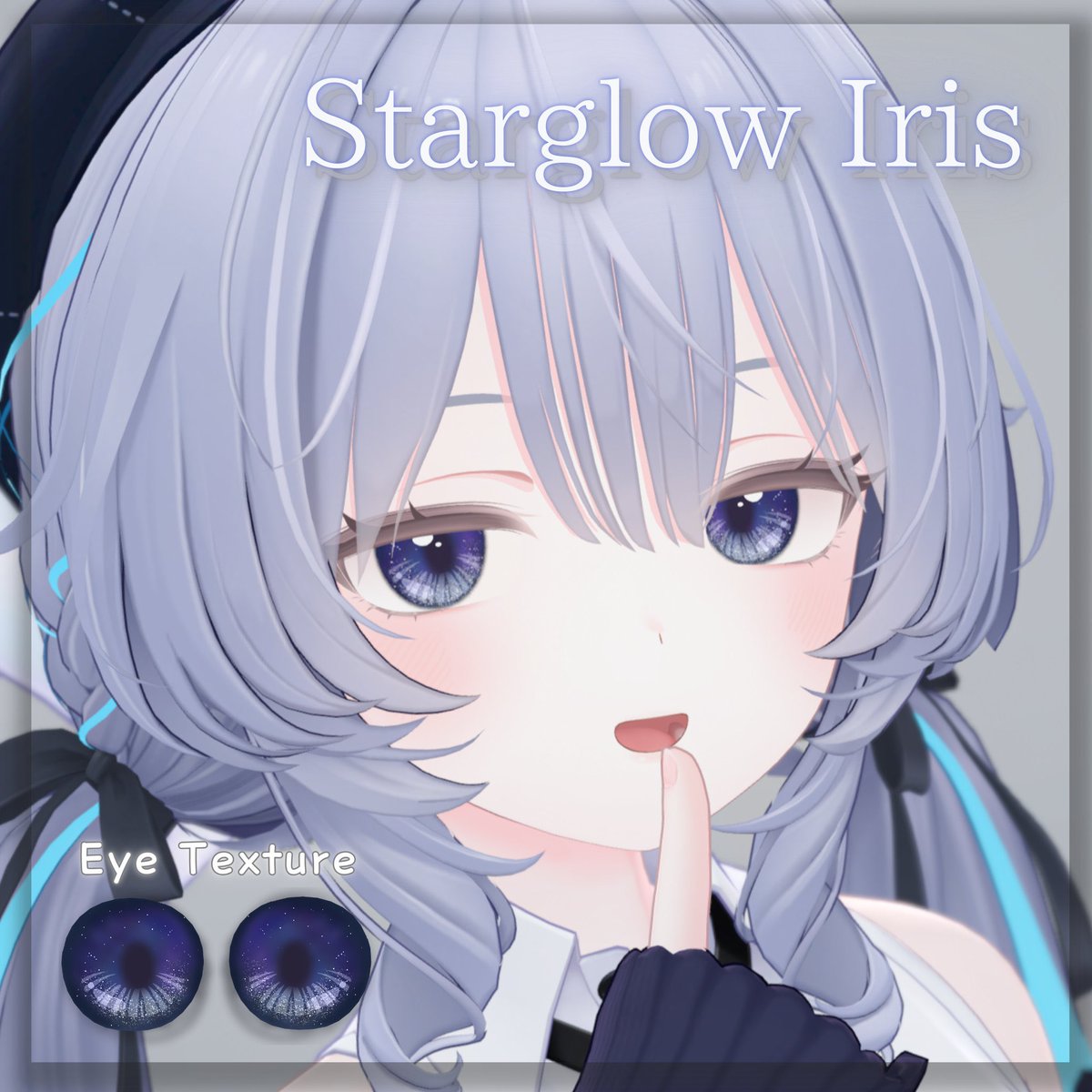 VRC_082's tweet image. #VRC_おやつ工房
【祝🎉発売しました〜〜】

ラムネちゃん用 Eye Texture
『Starglow Iris』
- 星空イメージのEmission Mask付属 -

ラムネちゃん好きに届け！！！
拡散だけでも！よろしくお願いしますっ✨

#VRChat #Ramune3D
⬇️Boothページ⬇️