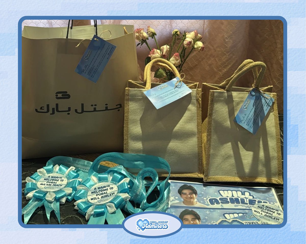 WillAdmirersOFC's tweet photo. Our Team Dubai is gearing up! We’re so ready to welcome Will Ashley to the City of Gold. We’ve prepared a simple welcome gift for Will and Miss Tracy as a small gesture of our WAArm welcome. 

#WillAshley https://t.co/DYMa0zhgpi