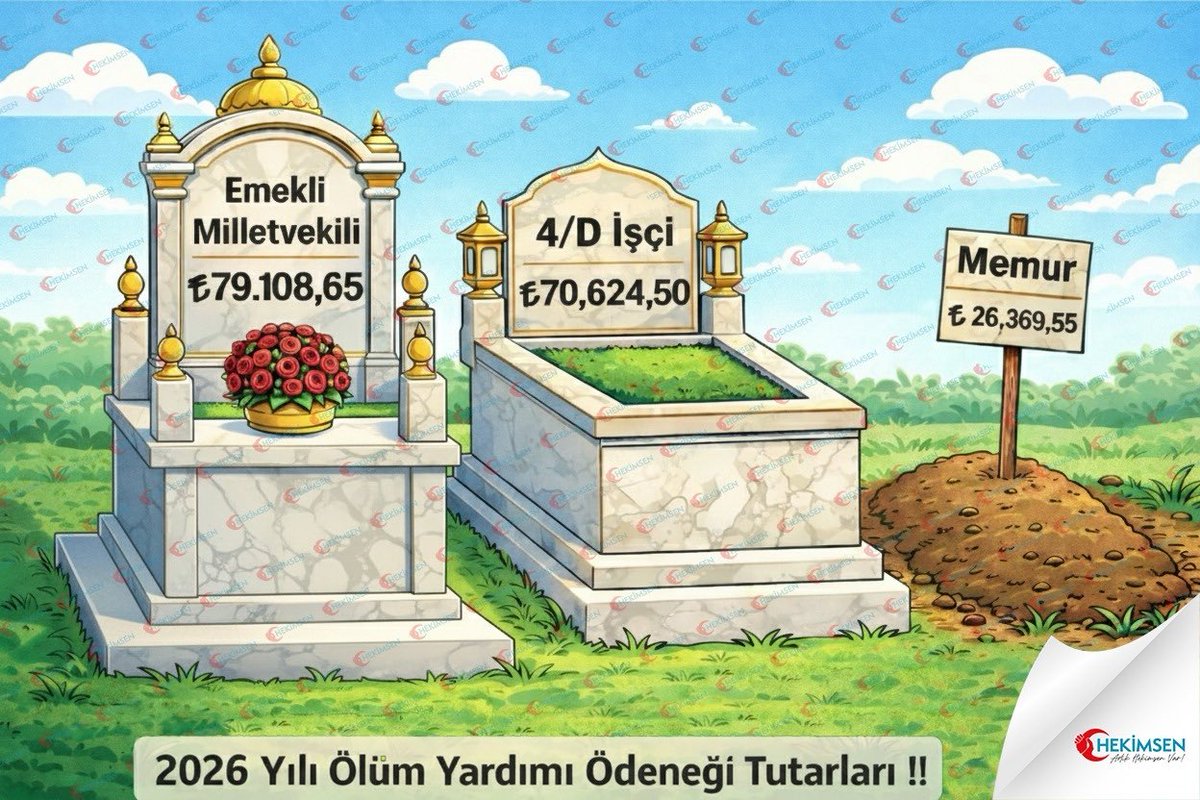 ⚖️ ÖLÜM YARDIMI ÖDENEĞİ: STATÜYE GÖRE ADALET Mİ, FARK MI? ⚖️
2026 Ocak itibarıyla ölüm yardımı ödeneği tutarları güncellendi. Acı eşit, ama devletin biçtiği bedel eşit değil.
⚰️ 2026 Ölüm Yardımı Tutarları
🔹 Milletvekili: ₺158.217,29
🔹 Emekli Milletvekili: ₺79.108,65
🔹 4/D