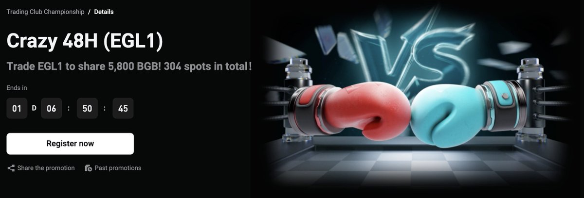 Concurs #BITGET , 5800 $BGB 🤑

E un concurs de volum, nu de timing, nu contează când intri, contează cât cumperi.

Ce trebuie să faci?
➢  Tranzacționezi EGL1 pe spot în perioada concursului
➢  Contează doar volumele de BUY (cumpărare), nu vânzările

➢  Utilizatorii sunt