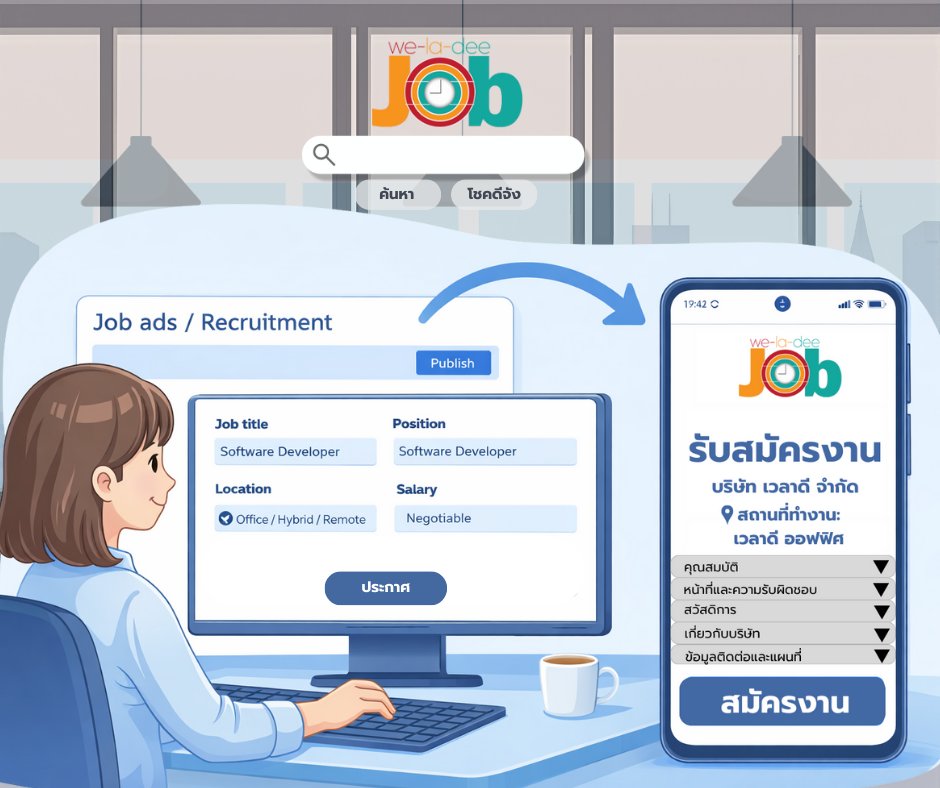 we_la_dee's tweet image. 📢 รู้หรือไม่? เวลาดี (Weladee) ไม่ได้มีดีแค่บันทึกเวลางาน

โพสต์รับสมัครงาน แชร์ลิงก์ และแสดงผลบน Google Jobs ได้ในแอปเดียว 💼🚀

ง่าย • สะดวก • ครบจบในแอปเดียว
👇ทดลองใช้ฟรี
weladee.com/th/%e0%b8%a5%e…

💬ติดต่อเราได้ที่ Line: @Weladee
#Weladee #รับสมัครงาน #HRTech #GoogleJobs