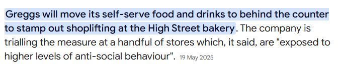 DavidNStocks1's tweet image. Greggs for me is still a impressive business - Its only the growth expectations that is affecting the SP atm
While some local minded still moan about the tea leaves helping themselves
Behind the counter stores have eradicated the issue! #NotRocketScience #Greggs ✅