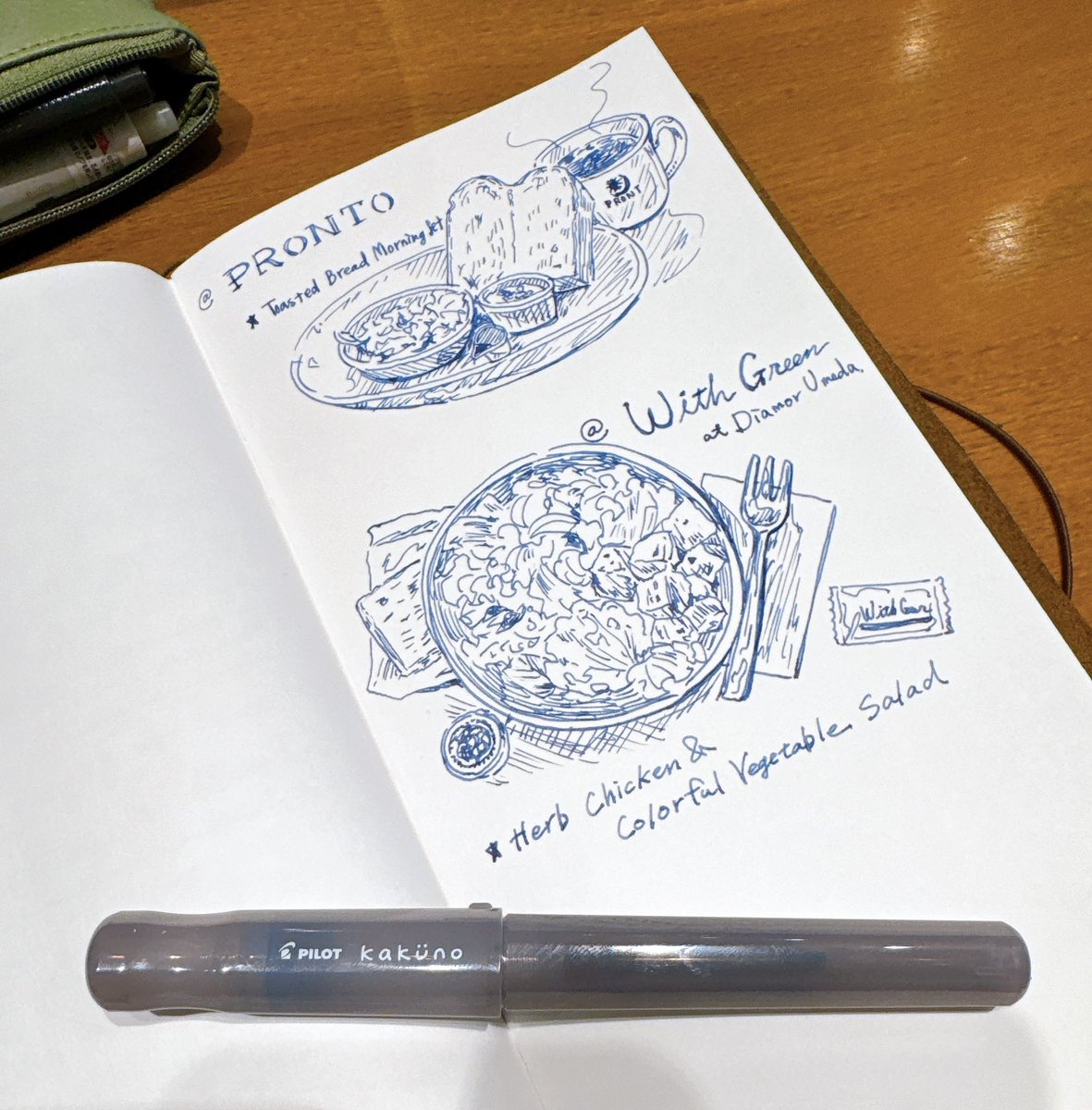 新しく買ったPILOTの万年筆が非常に描きやすい🖊️