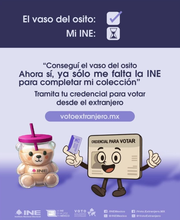 🌎¡Tramita tu credencial! 🗳
#VotoExtranjero #INEMéxico