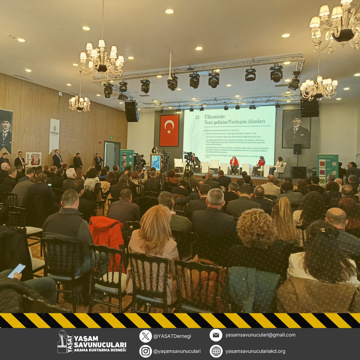 Çankaya Belediyesi'nin düzenlediği "Afetlere Dirençli Kentler ve Toplumlar" Panelindeyiz.