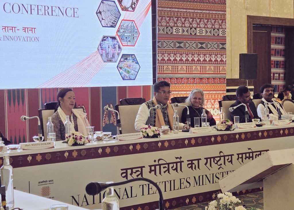 TexMinIndia's tweet image. Honourable Minister of State (Textiles), Shri @PmargheritaBJP addresses the Valedictory function of the National Textiles Ministers’ Conference in Guwahati.

Deliberations today, Transformation tomorrow!

#NationalTextilesMinistersConference #NorthEastConclave #TextilePolicy