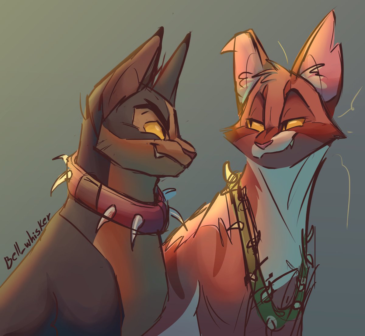 BRICK AND SNIPE!! 
i like to think these two would cause some big chaos together, also made snipe design trying to resemble a doberman!!! 
#brick #snipe #warriorcats #wc #bloodclan