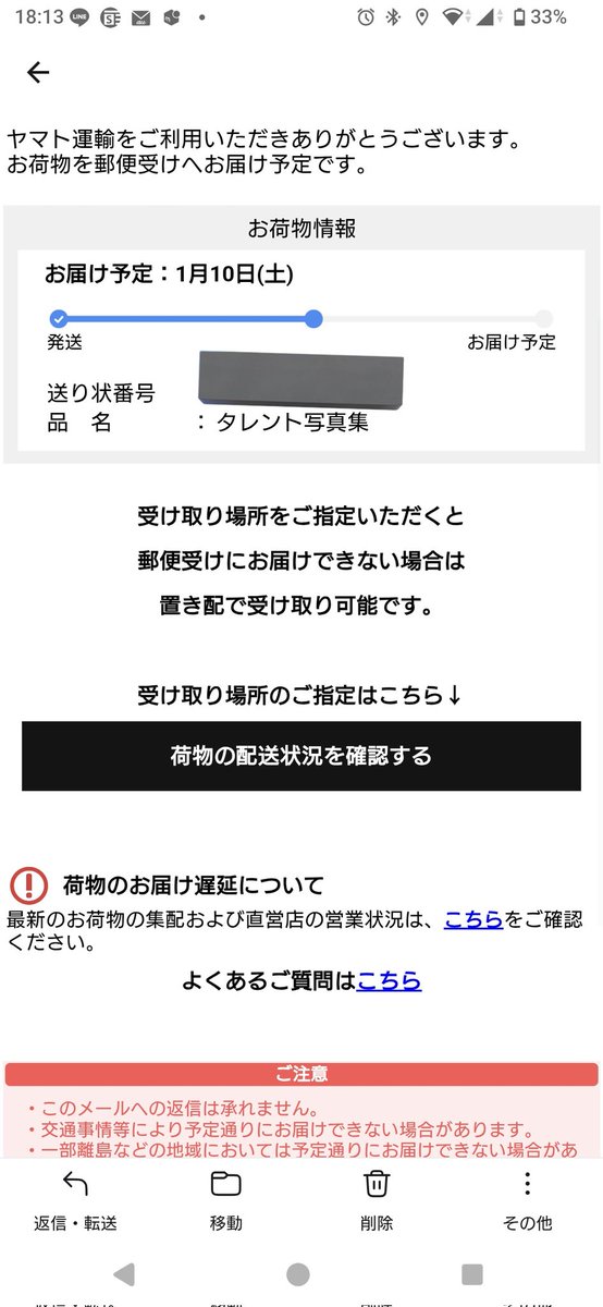 何が届くの？？？？？ （記憶にない）