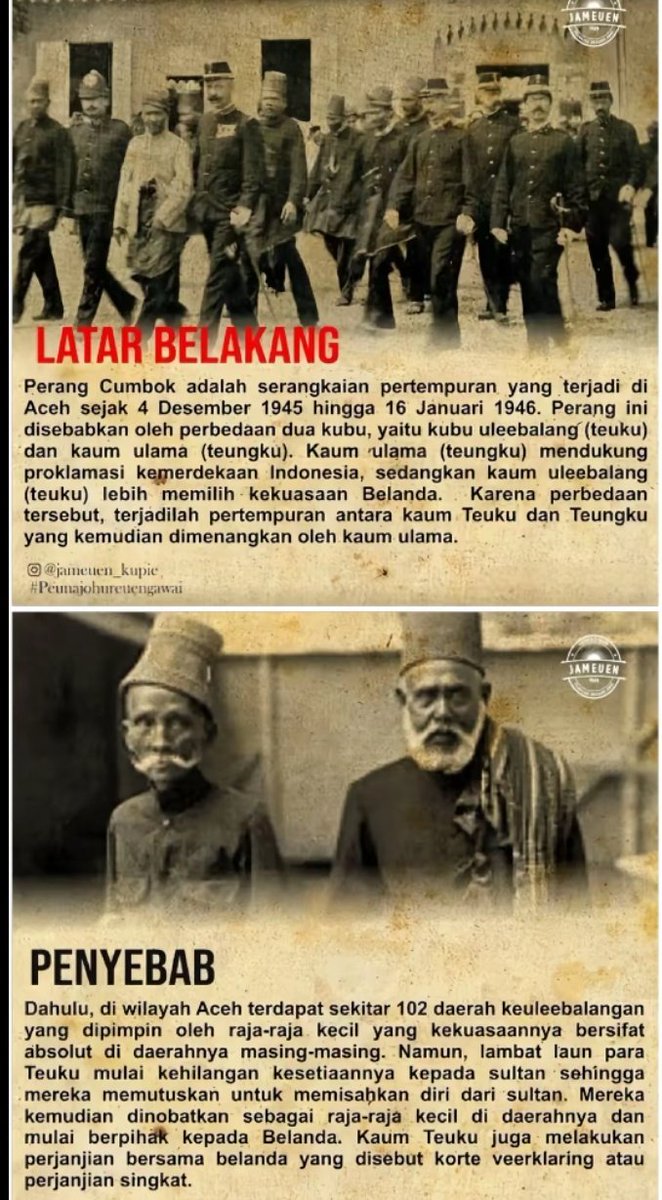 Sekilas tentang perang cumbok diaceh,antara Teuku vs teungku.
