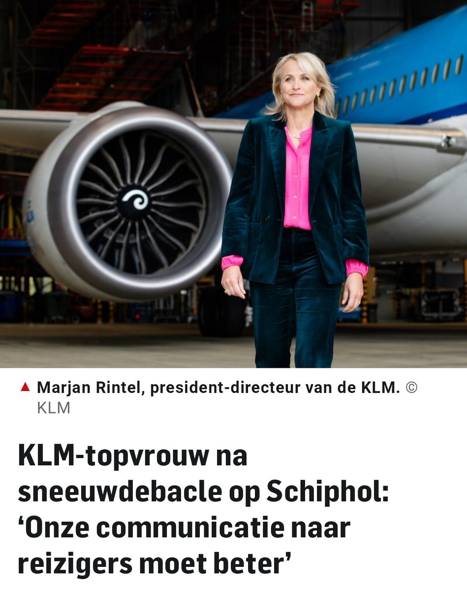 maartenbrink's tweet image. Dat deze zomer al ontdekt. Toen was er geen sneeuw. #KLM is onbereikbaar bij vluchtproblemen en laat je als klant gruwelijk in de kou staan. Ik herken de verhalen. #KLM-topvrouw na sneeuwdebacle op #Schiphol: ‘Onze communicatie naar reizigers moet beter’

ad.nl/binnenland/klm…