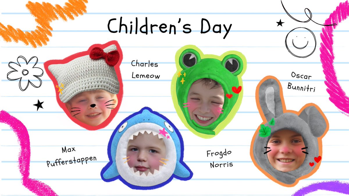 ch3rriiiblair's tweet image. Happy Children’s Day 🌻
meet the little students of our sunflower classroom hehehe

(Max is a pufferfish, but let’s be honest… the shark hat is way cuter🥹)