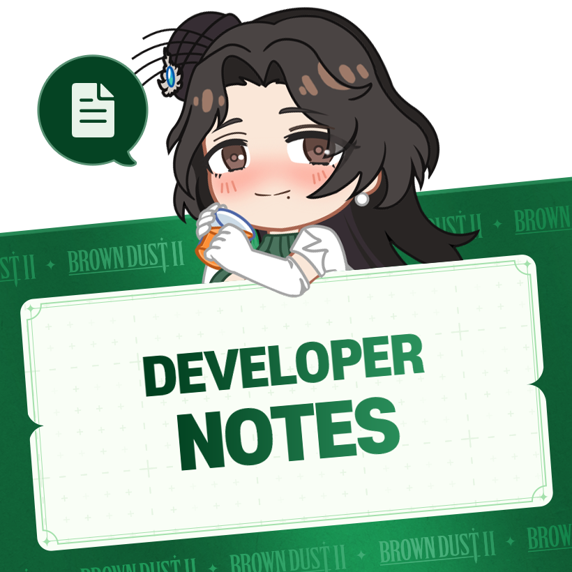 BROWNDUST2_EN's tweet image. 🗒️40th Developer Notes: January Update

The latest Developer Notes have been updated!
Check it out now!

🔗ppl.cm/dgiCIpfL

#Devnotes