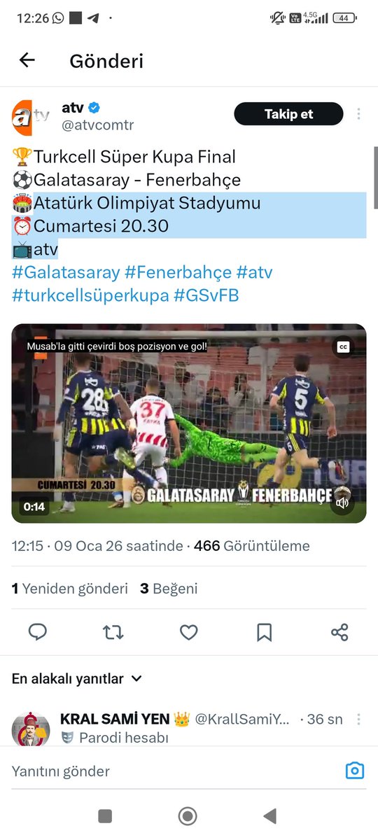 gala2739's tweet image. ATV fenerlilere "size 3 yıldız bile fazla" diyerek o yıldızları da kaldırmış. Nerden baksan kral hareket 😀
#Galatasaray #Fenerbahçe #atv #turkcellsüperkupa #GSvFB