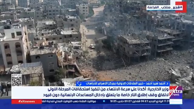 د.أحمد سيد أحمد خبير العلاقات الدولية: الانتقال للمرحلة الثانية من اتفاق غزة يقضي على مخططات الاحنلال وحل الدولتين السبيل الأمثل للسلام #مريم_حسن 