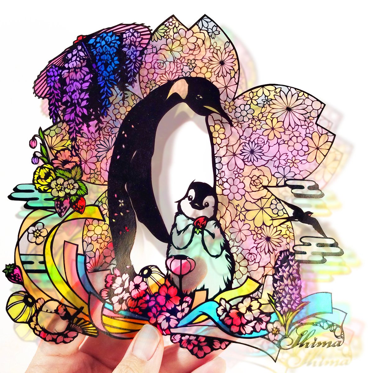 超かわいい切り絵が出来ました🌸

#Shima切り絵 #切り絵