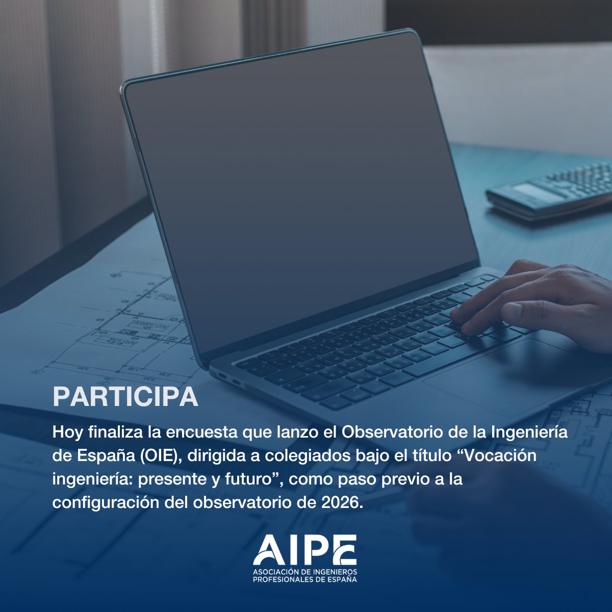Último día para participar en la encuesta “Vocación ingeniería” del <a href="/ObsIngenieriaES/">Observatorio de la Ingeniería de España</a> 

👉 portal.observatorioingenieria.es/encuestas/