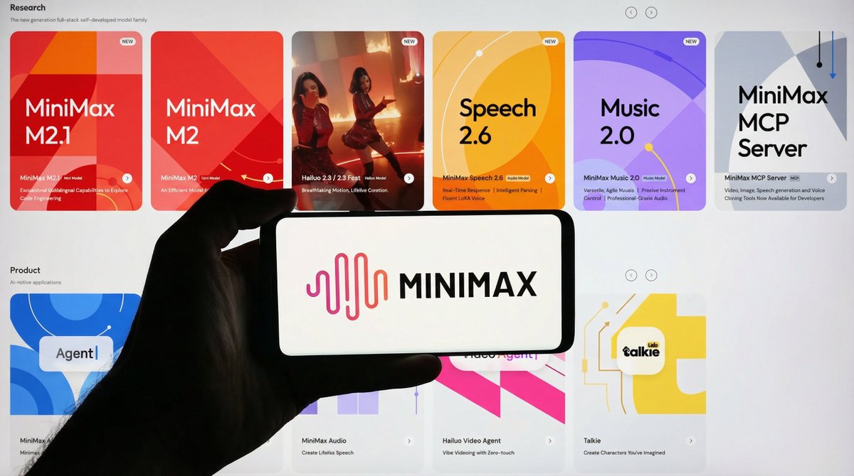 MiniMax product family screen