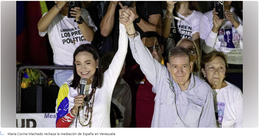 No sé si te has enterado:
Sánchez se ofrece a mediar con la señora Machado
y  la nobel le contesta que verdes las han segado...
Aunque no lo sepas, Pedro, todos te tienen calado
América entera sabe que eres un vil apestado.