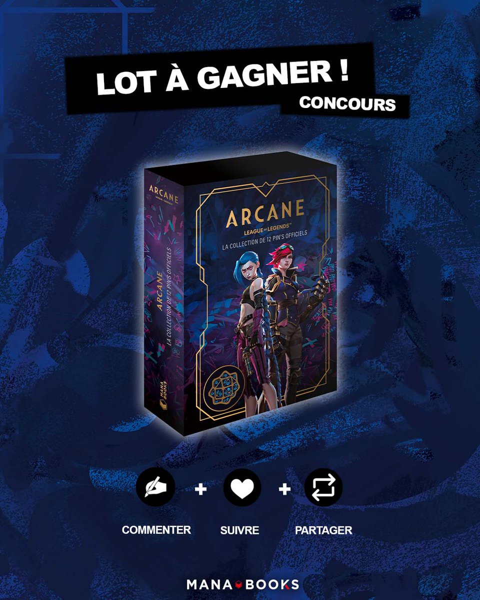 Mana_Books_'s tweet image. [ #CONCOURS ]
À l'occasion de la sortie de la collection de 12 pin's officiels Arcane, tentez de remporter un exemplaire ! 

Pour jouer :
✅ Follow + RT @Mana_Books_
Commentez avec l'emoji 💣
 
TAS le 23.01 🍀
1 gagnant