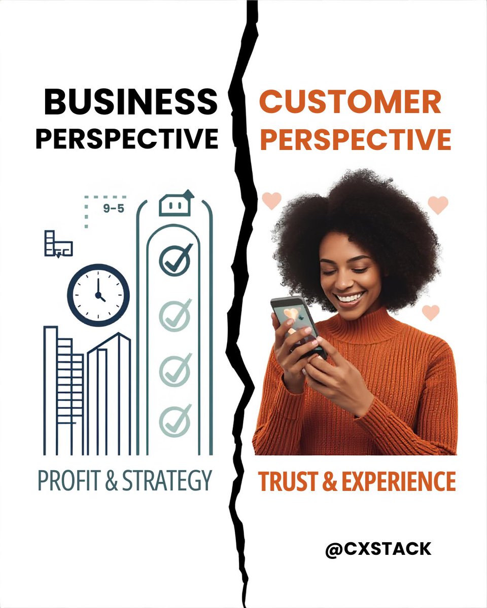 TheCXStack's tweet image. Business owners talk about stress and volume.

Customers talk about response time and follow-up.

Which perspective do you think matters the most when it comes to customer experience? 🤔 #CX #CustomerExperience #BusinessOwners #CustomersFirst