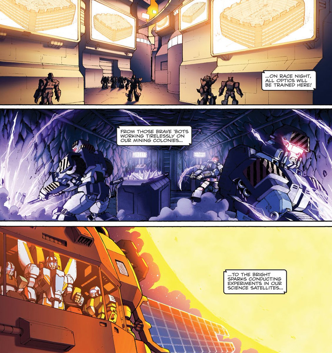 사이버트론 멀쩡하던 시절 화려한 거리와 과학자들 사이에 광도에서 일하는 광부들 보여줄때 진짜... 설명할 수 없는 감상이 느껴짐 특히  광산관리자인 사운드웨이브가 센티넬 옆에 있는 프라울 올려다보는 장면은...참... 묘함 1짤은 트포원 상황 생각나서 더