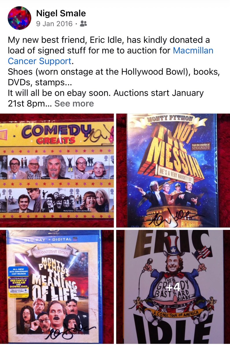 I can’t believe it’s been 10 years since my 15 minutes of fame.
Together we raised a huge sum of money for <a href="/macmillancancer/">Macmillan Cancer Support</a> 
Thank you so much for your support with this, <a href="/EricIdle/">Eric Idle</a>