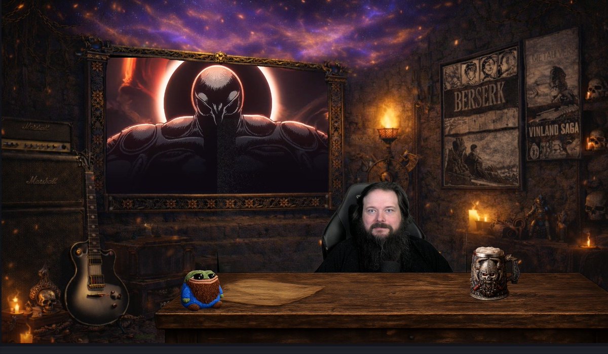 After hundreds of tweaks, I can finally say this scene is done. Way better than I ever thought I could pull off and seeing my Beardgers emote turned into a little desk plush was the final cherry on top. Super proud of this one.