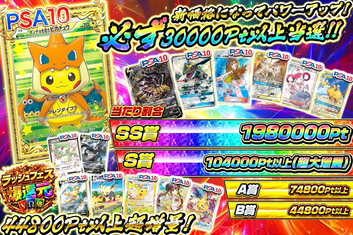 ✨必ず30000pt以上保証💕 SS賞は