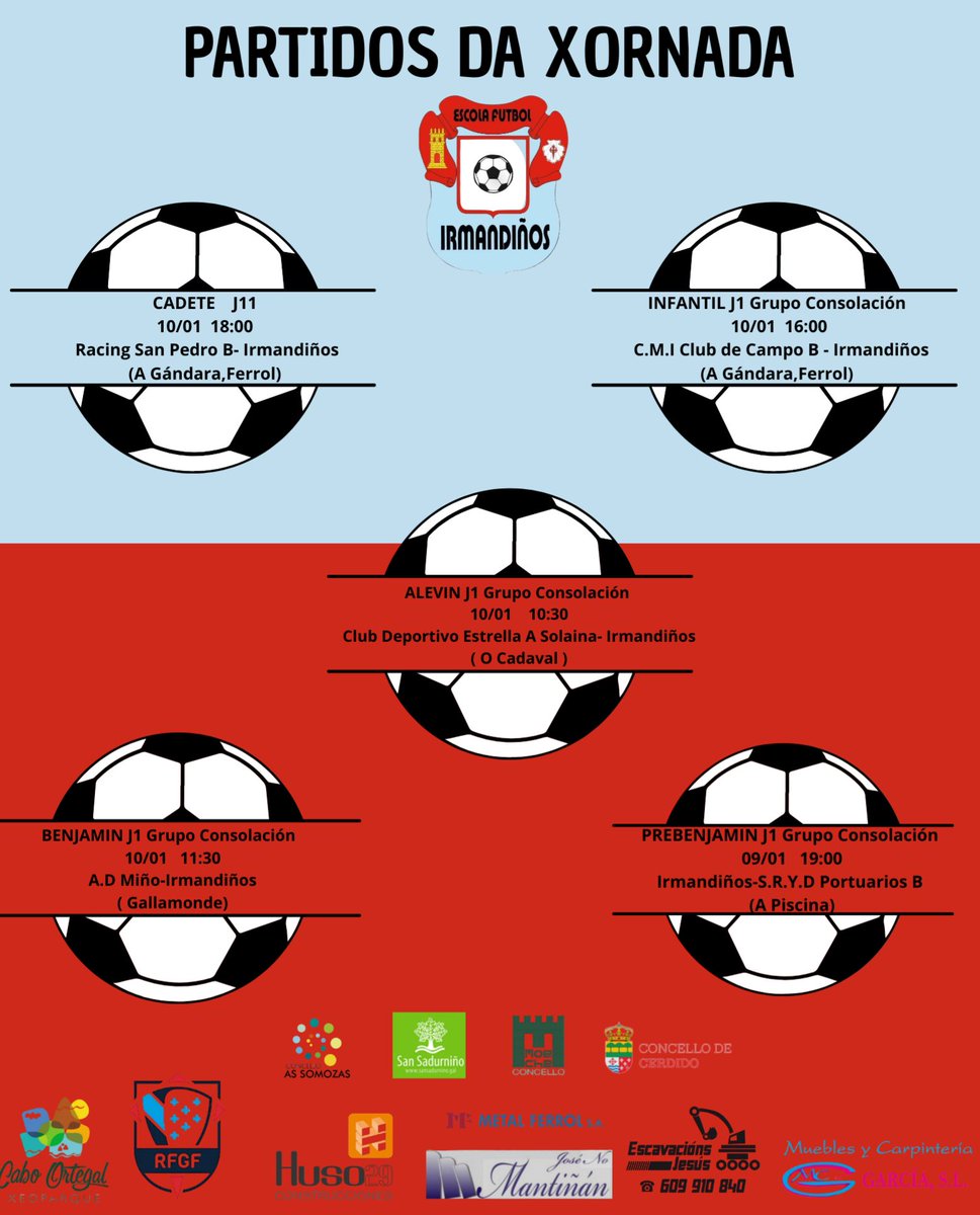Partidos da fin de semana. Volvemos a competición neste ano 2026💪💪