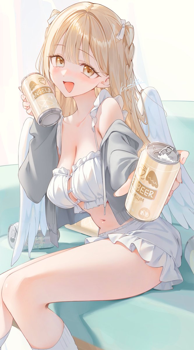 ppp_usagi_'s tweet image. 晩酌天使ちゃん👼🍺
\一緒に飲もー！/