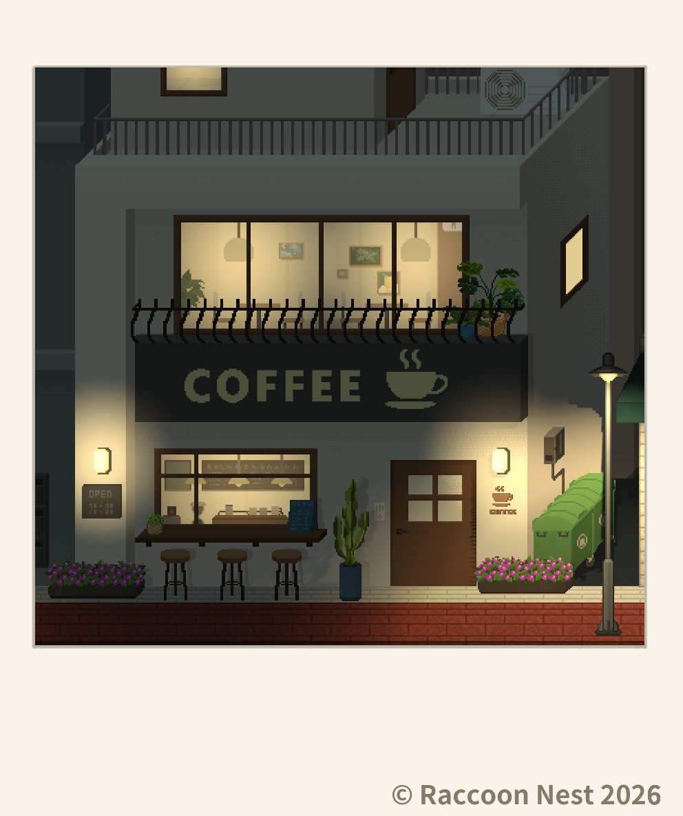 #TriviaAboutYou Trivia:
The cafe next door stays open late.
Passing by always brings Via back to his college days.
#トリアバ 豆知識：
隣のカフェはいつも夜遅くまで営業している。
毎回通りかかると、ヴィアは大学時代にアルバイトしていたことを思い出す。