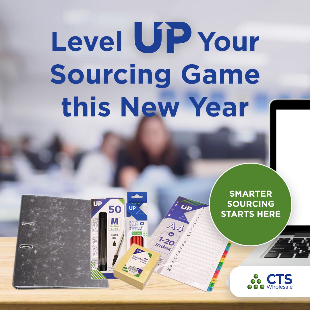 Level UP your sourcing skills this new year!

Our UP stationery range combines dependable performance with a clear, easy-to-navigate
selection of core products your customers need day in, day out. 

Shop online: ctswholesale.co.uk/up-products

#UPStationery #NewYearEssentials