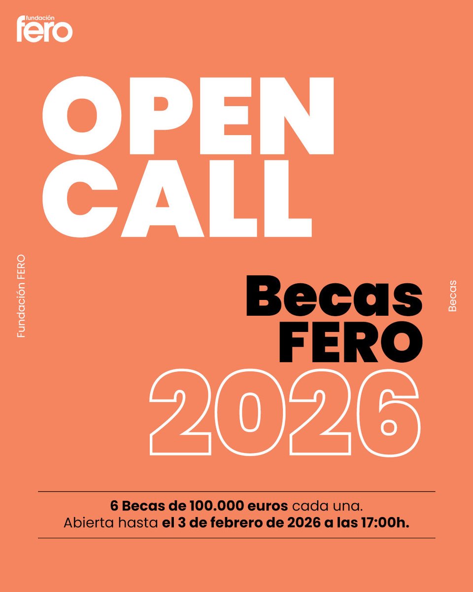 FundacionFero's tweet image. Convocatoria abierta para las Becas FERO 2026! 🔬destinadas a impulsar la investigación oncológica traslacional en España. 6 becas en 4 categorías diferentes 
👉 toda la info fero.org/para-investiga…
 #BecasFERO #ConvocatoriaAbierta #OpenCall #FundaciónFERO #FERO