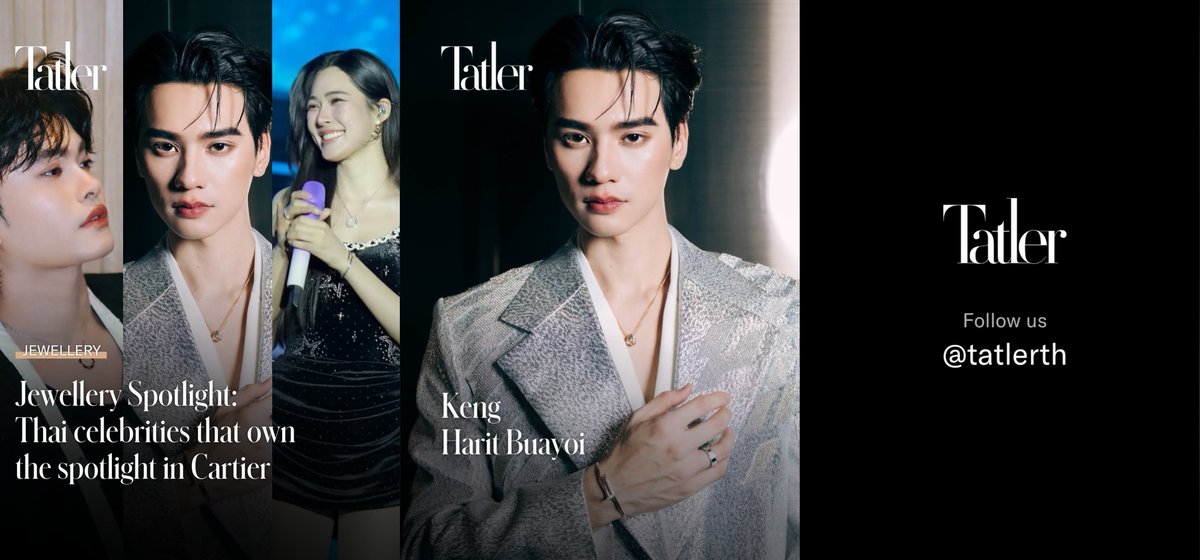 นิตยสาร Tatler Thailand มาลงโพสต์เซเลบริตี้ชาวไทยที่เปล่งประกายขณะสวมใส่เครื่องประดับจาก Cartier (<a href="/Cartier/">Cartier</a>) แล้วมีชื่อ เก่ง หฤษฎ์ บัวย้อย #KengHarit ด้วย ✨️

📮  instagram.com/p/DTR6zYNE8U_/…

ช่วงนี้ Tatler มาลง recap แบรนด์ต่าง ๆ ค่อนข้างเยอะ ฝากเพิ่มเอนเกจและเมนชั่นชื่อน้องใน