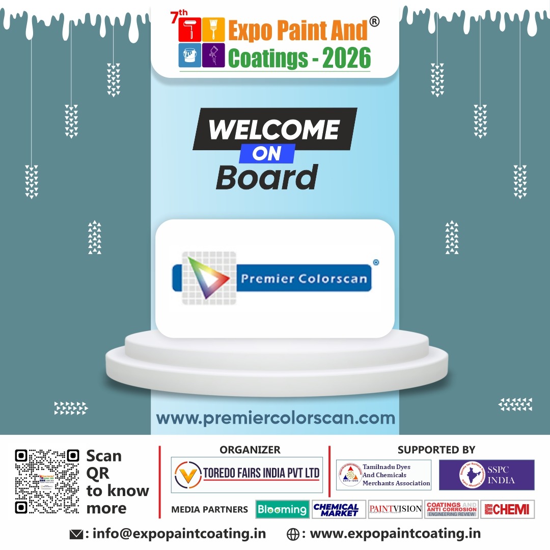 🌟 Welcoming Premier Colorscan Instruments Pvt. Ltd to Expo Paint &amp; Coatings 2026! We’re thrilled to have them showcase their innovations in paints, coatings, and surface solutions at the industry’s premier gathering.
📍 Chennai Trade Centre, Tamil Nadu from June 11–13, 2026