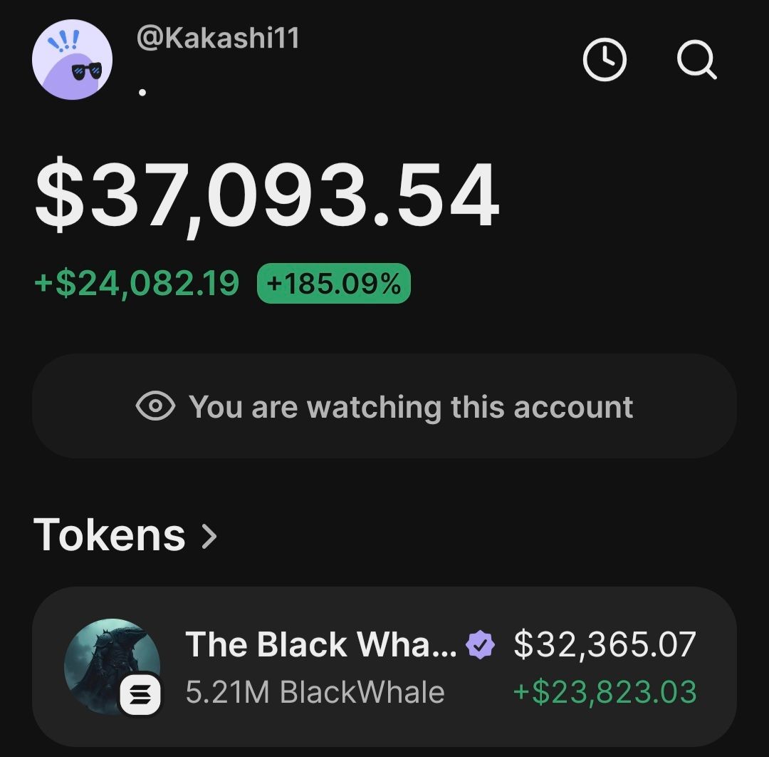 This wallet is now $37,600 in profit on $BlackWhale after buying $505 which sold $5,910 so far. 

solbix.xyz