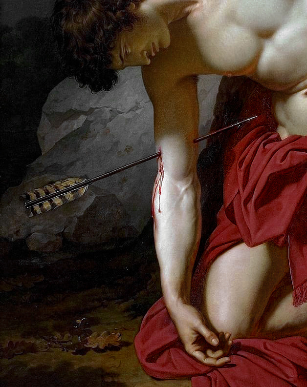 The Dying Saint Sebastian (Detail), 1789 - oil on canvas.
— François-Xavier Fabre (French, 1766-1837)