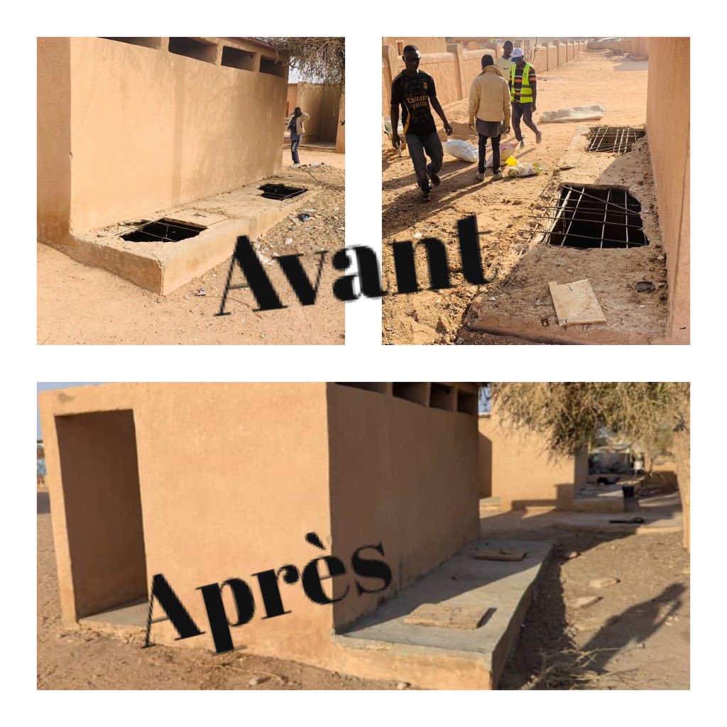 École Primaire DAGMANETT 1 d’Agadez renaît ✨📚
Un portail après 15 ans, des blocs de latrines réhabilités, un cadre sûr pour +2000 élèves.  
#SAC2025, c’est ça : peu de moyens, beaucoup de volonté.

Quand on veut, on peut — ensemble.

#SAC2025 #ActionCitoyenne #CercleDevAgadez