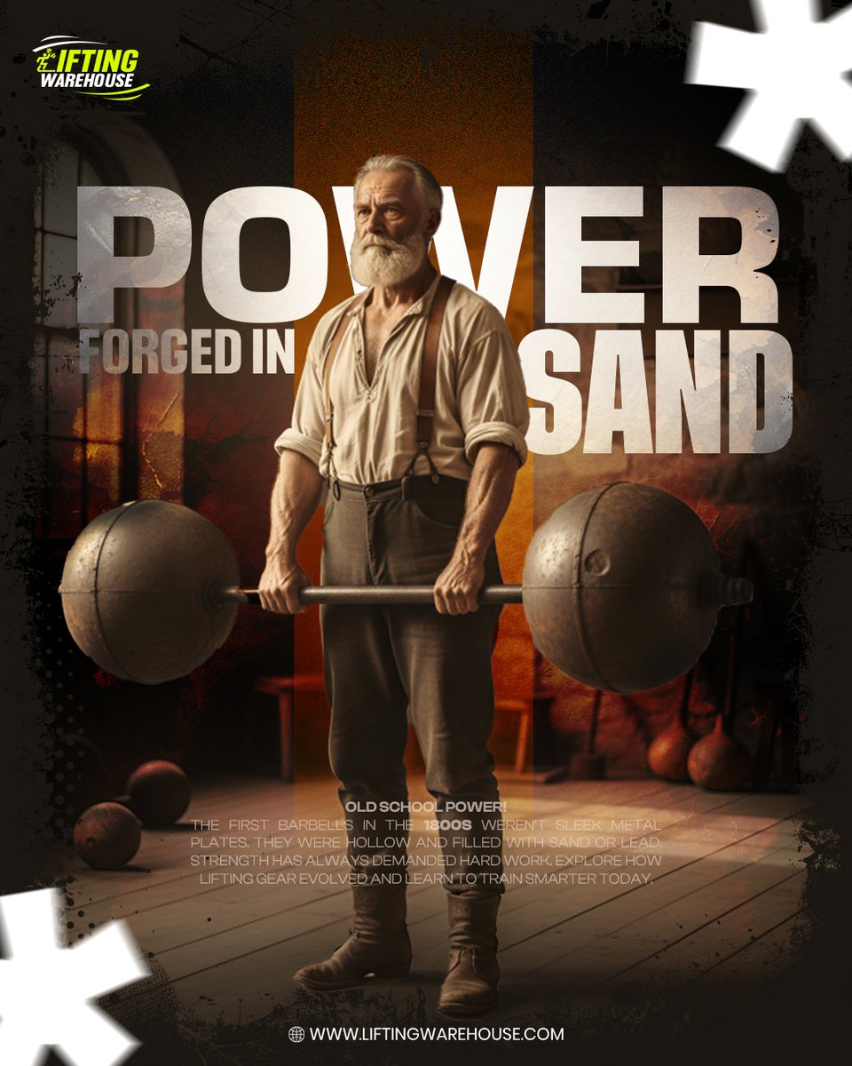 Liftingwhouse's tweet photo. Old School Power!

The first barbells in the 1800s weren’t sleek metal plates. They were hollow and filled with sand or lead. Strength has always demanded hard work.

Explore how lifting gear evolved and learn to train smarter today. https://t.co/624NohXCCr