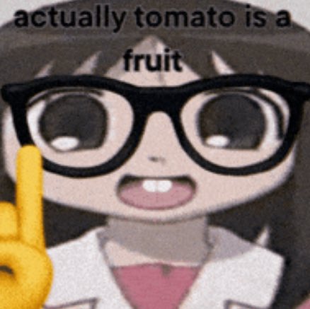 والله والله يشبهني باول ثانوي استاذه الكفايات قالت اسئلو اسأله خارج الصندوق بشوف حسكم الابداعي قلت ((امم همم هل الطماطم خضار او فواكه🤔? ))قالت كيف فكرتي فيه ياممجنوونه وش هالسؤال المجنوووون كيفف يامبدعه امسكي العلامه كامله