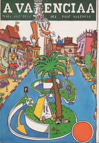 ComicVlc's tweet image. El fanzine A VALENCIAA fue una publicación editada en 1975 por Mariscal como autor único, convirtiéndose desde el primer momento en un ejemplo del espíritu crítico y festivo del movimiento alternativo valenciano. #ValènciaRespiraCómic