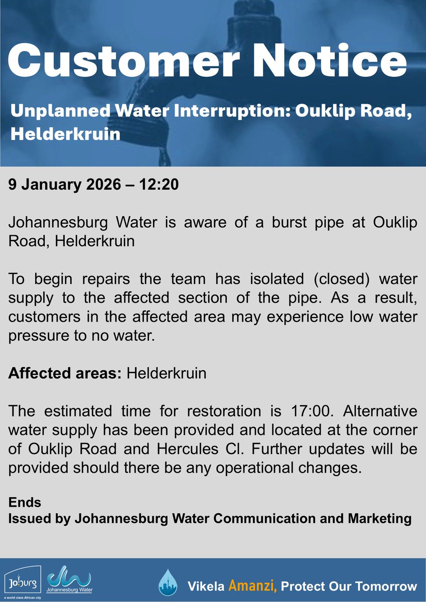 Johannesburg Water tweet media