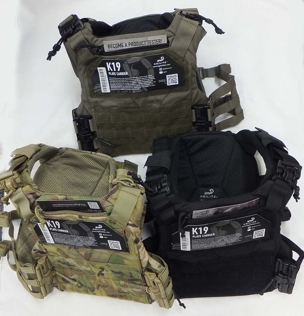 AGILITE』K19プレートキャリア 色：MC、RG、BLK