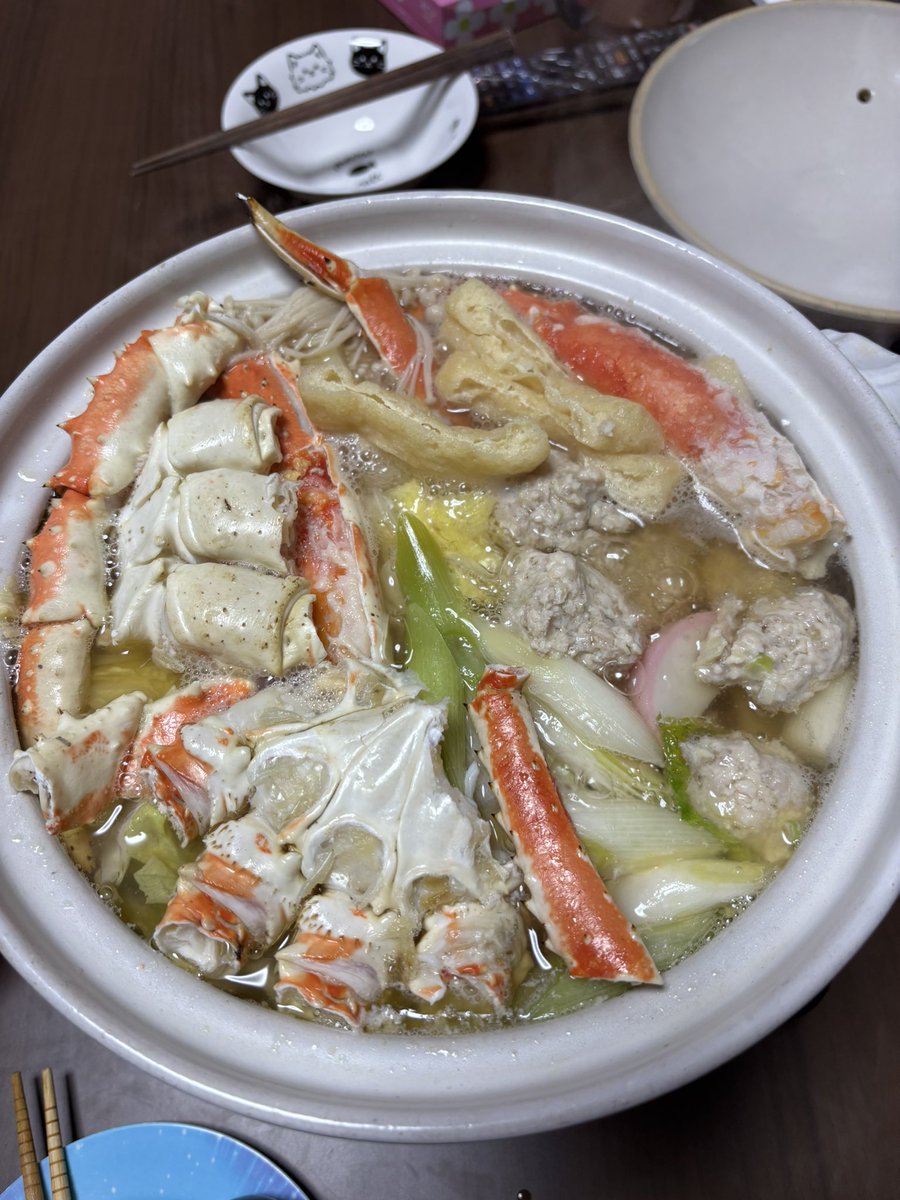 今夜はカニ入り寄せ鍋