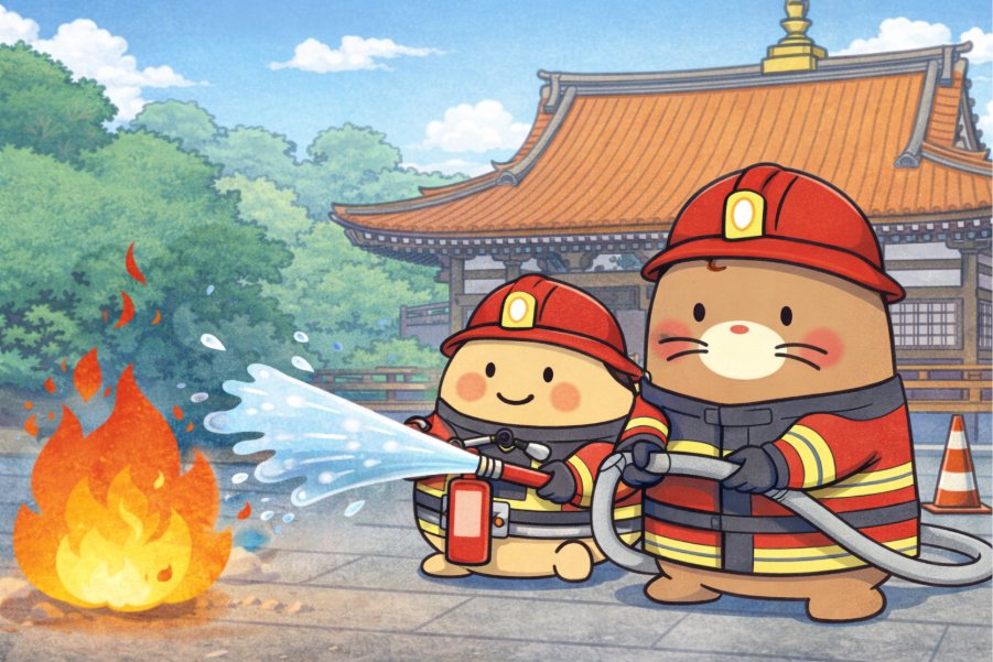🔥1月26日は文化財防火デー🔥 
 火災が多いこの季節、全国で文化財を守る防火訓練が行われています。 
 何百年も受け継がれてきた文化財は、みんなの宝物。 
 「もしも」のときに備える意識を、今日あらためて考えてみませんか？
#文化財防火デー #未来へつなぐ文化財 #法隆寺 #文化財