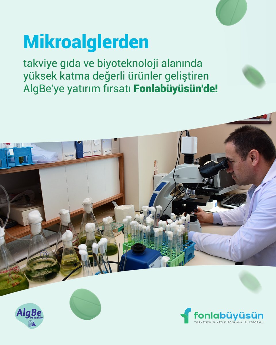 Mikroalgler, sürdürülebilir üretimin en güçlü biyoteknolojik kaynakları arasında yer alıyor. AlgBe Biyoteknoloji, bu potansiyeli kontrollü üretim altyapısı ve akademik uzmanlığıyla yüksek katma değerli ürünlere dönüştürüyor.

Bilimin üretime dönüştüğü bu yolculuğa ortak olmak