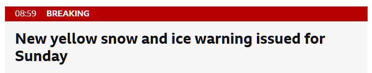 OneRealJGD's tweet image. Yellow snow in the forecast?
Surely it is a post-snowfall issue.